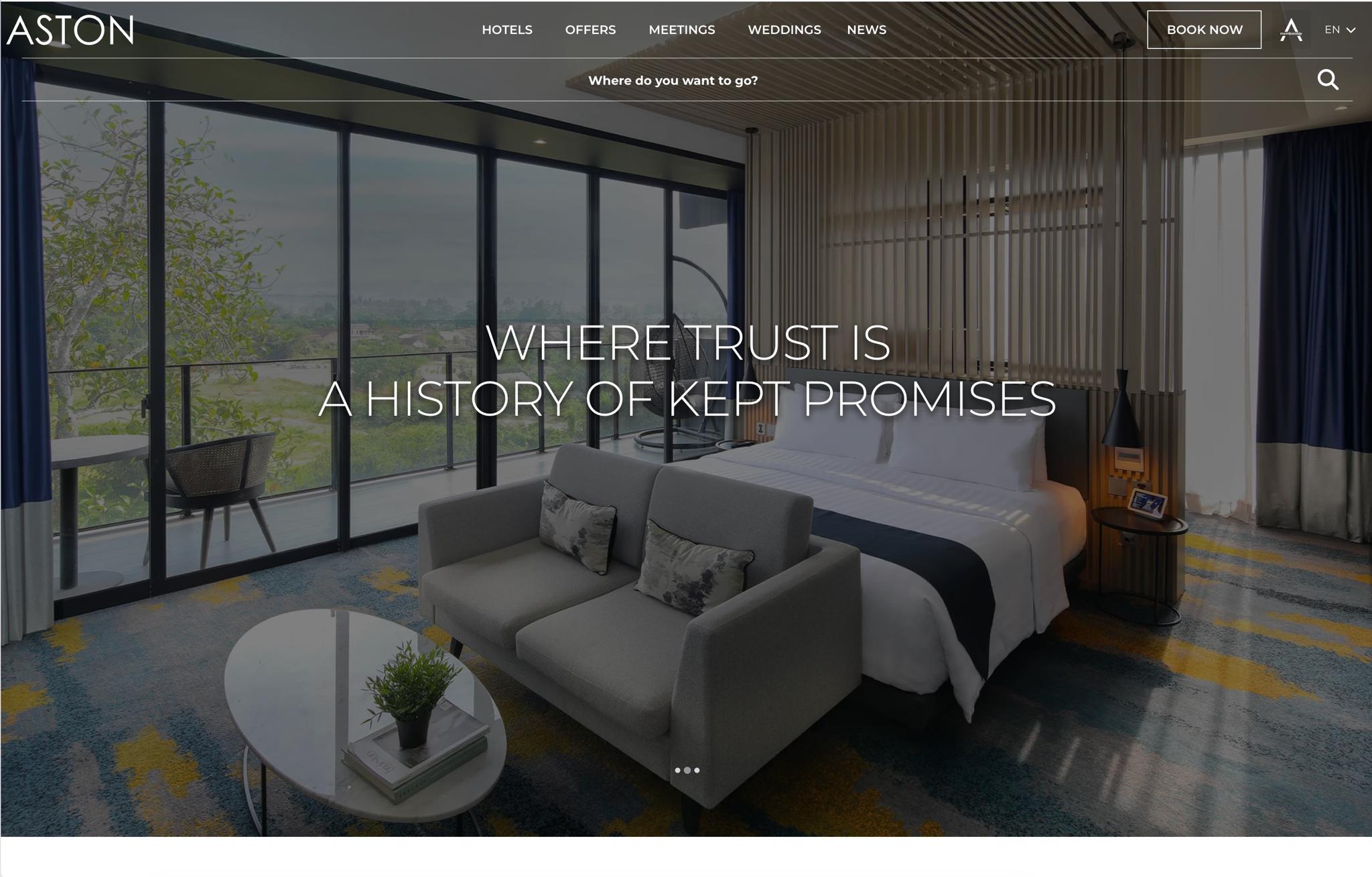 Aston Hotels International — Multi-Brand Hotel Website & Booking Discovery Platform