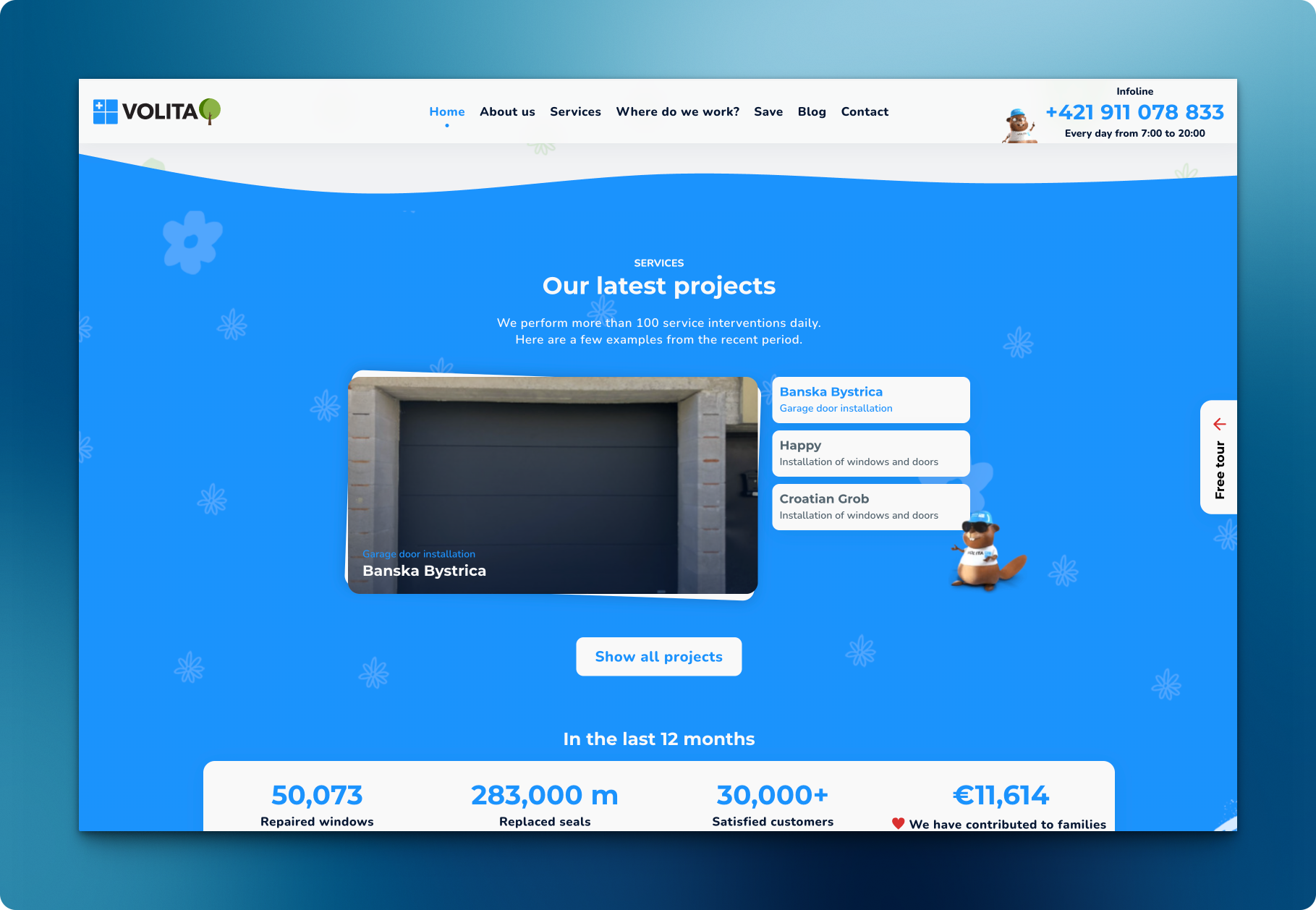 Volita — Windows & Door Service & Project Management Dashboard (Slovakia)