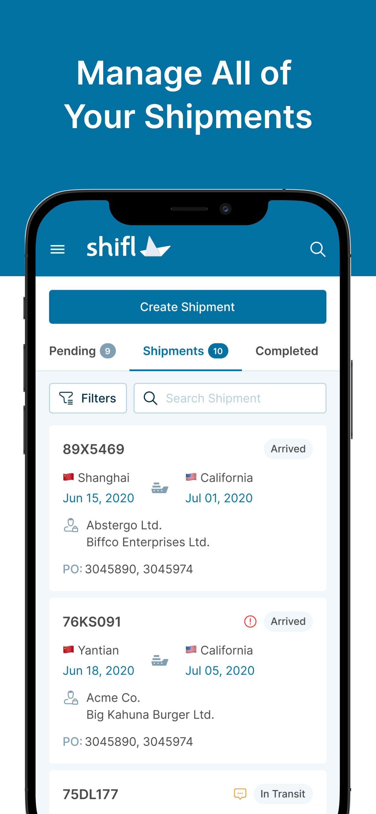 Shifl iOS App
