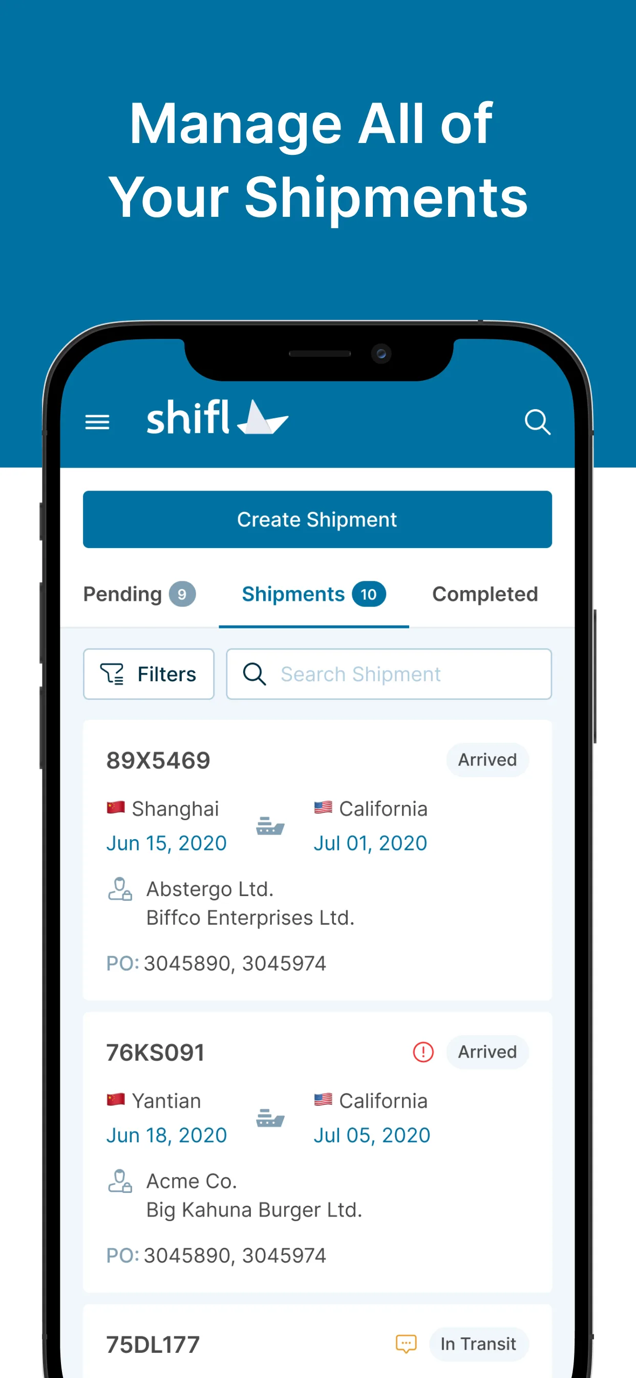 Shifl iOS App